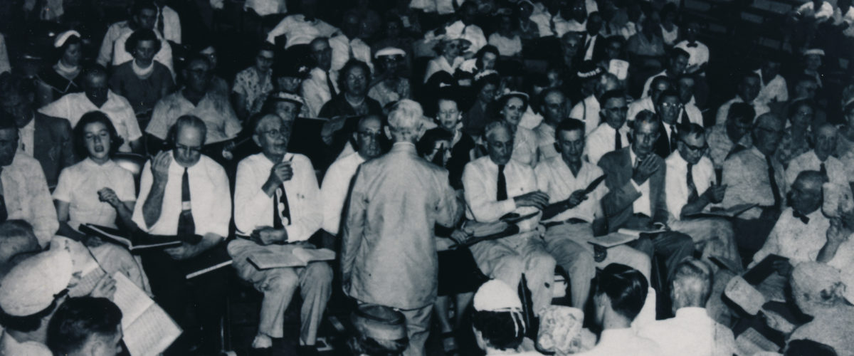 1956, Image of the Chattahoochee Sacred Harp Convention held at the State University of West Georgia
